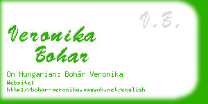 veronika bohar business card
